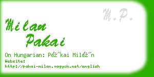 milan pakai business card